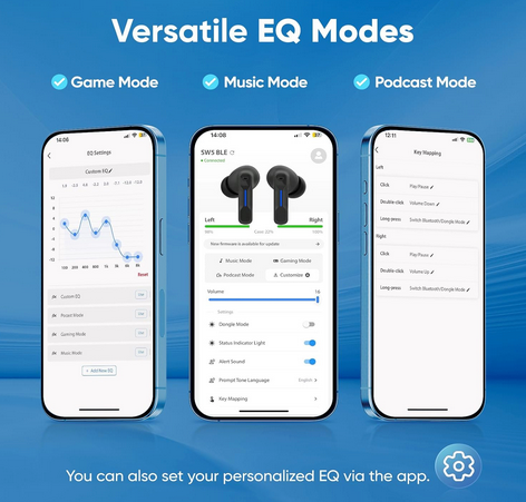 Middle Rabbit SW5 2.4G Wireless Gaming Earbuds